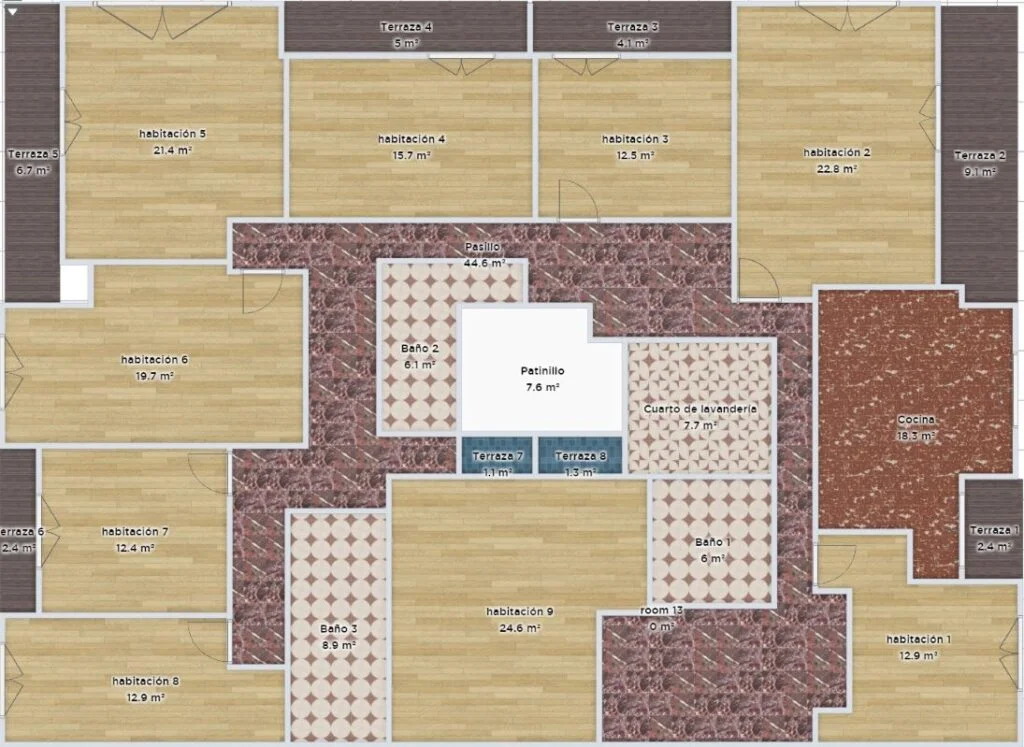 Plano piso en alquiler